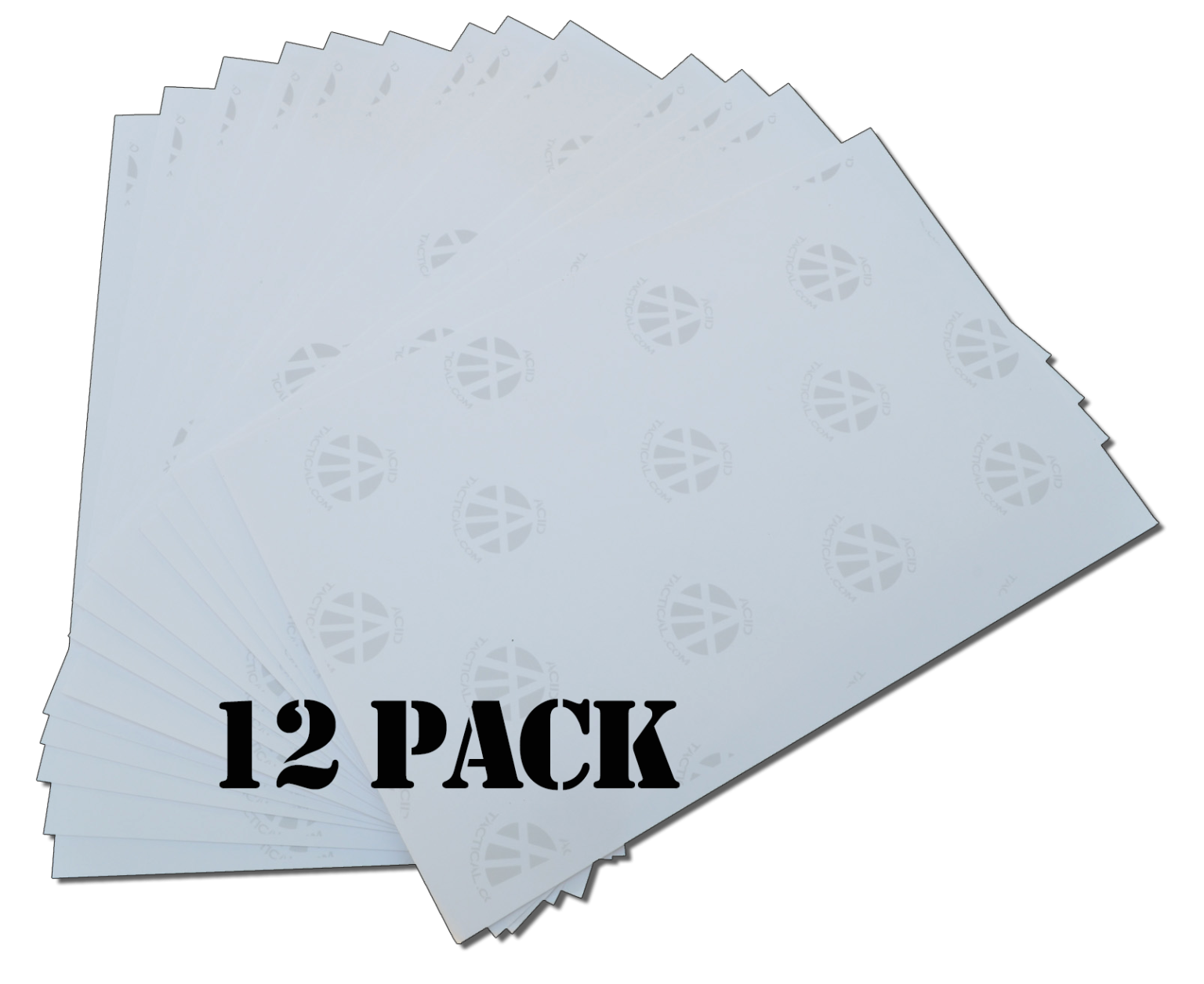 Blank Adhesive Sheets (12 Pack) Camo Stencils for your Camouflage