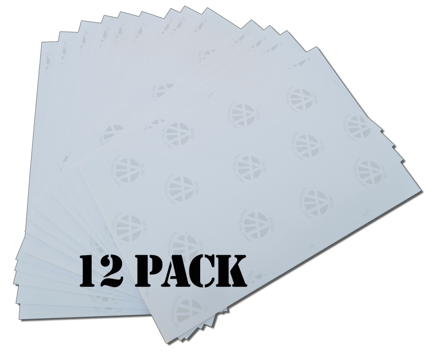 Blank Adhesive Sheets (12 Pack) Camo Stencils for your Camouflage