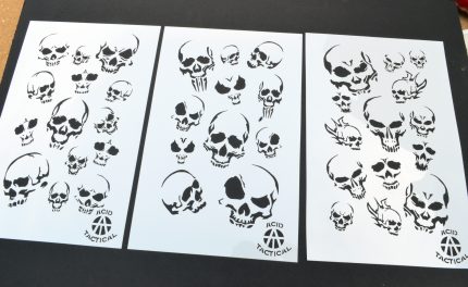 Skull painting stencils & templates