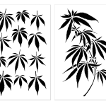 Marijuana Cannabis Leaf Stencil (2 Pack)