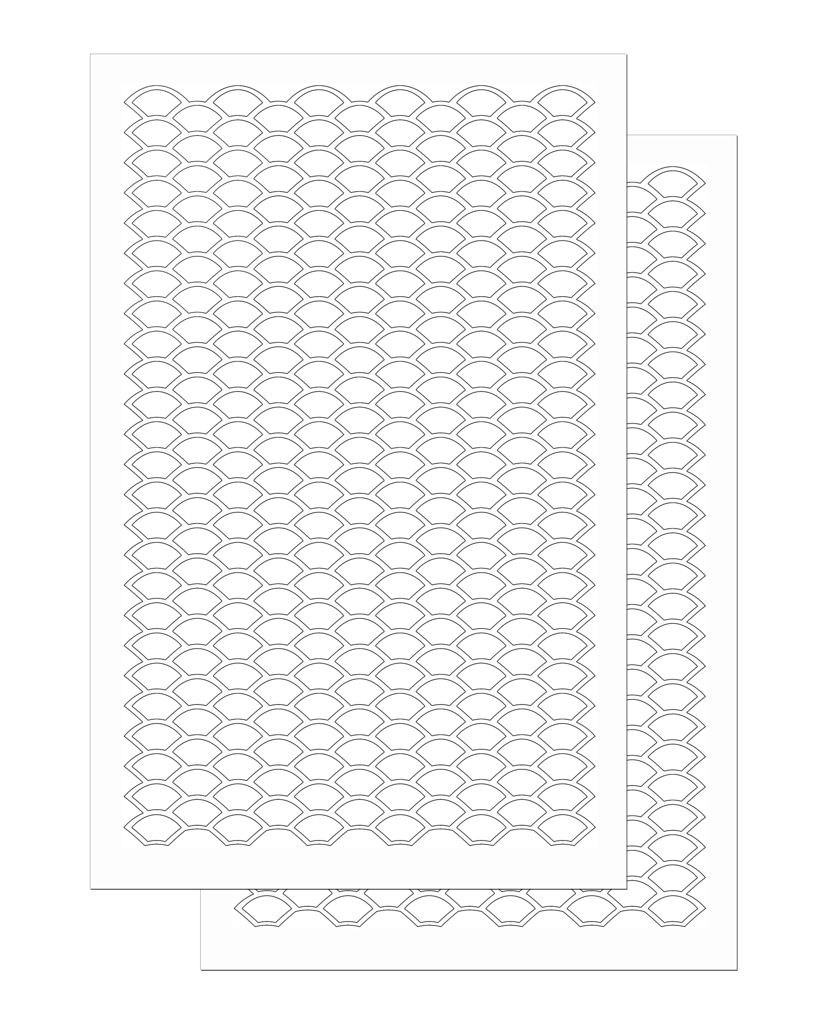 FISH SCALES 2 Pack Same Design Camo Stencils For Your Camouflage fish-scales-2-pack-same-design-camo-stencils-for-your-camouflage