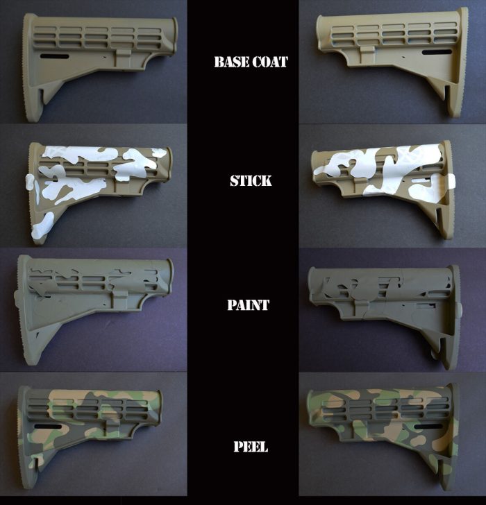 Acid Tactical 2Pack Camouflage EasyPeel Spray Paint Cerakote Camo Gun Model Stencil Micro Hex