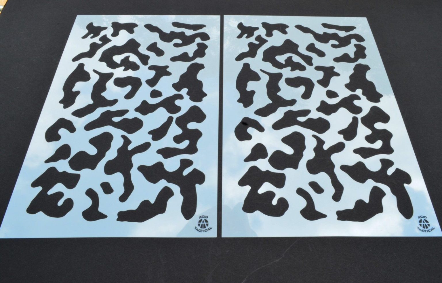 Small Multicam (2 Pack Same Design) - Camo Stencils for your Camouflage ...