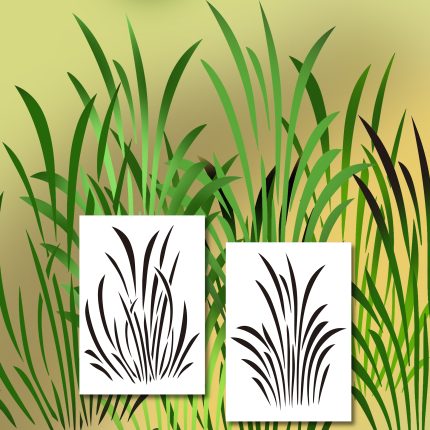 Green grass camouflage painting stencils