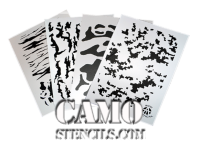 TORN CAMO STREAKS Adhesive Stencils (3 Pack) - Camo Stencils for your  Camouflage Painting Needs
